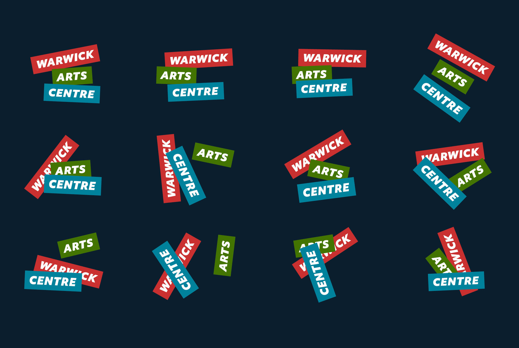 Showcase of Warwick Arts Centre logos